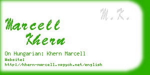 marcell khern business card